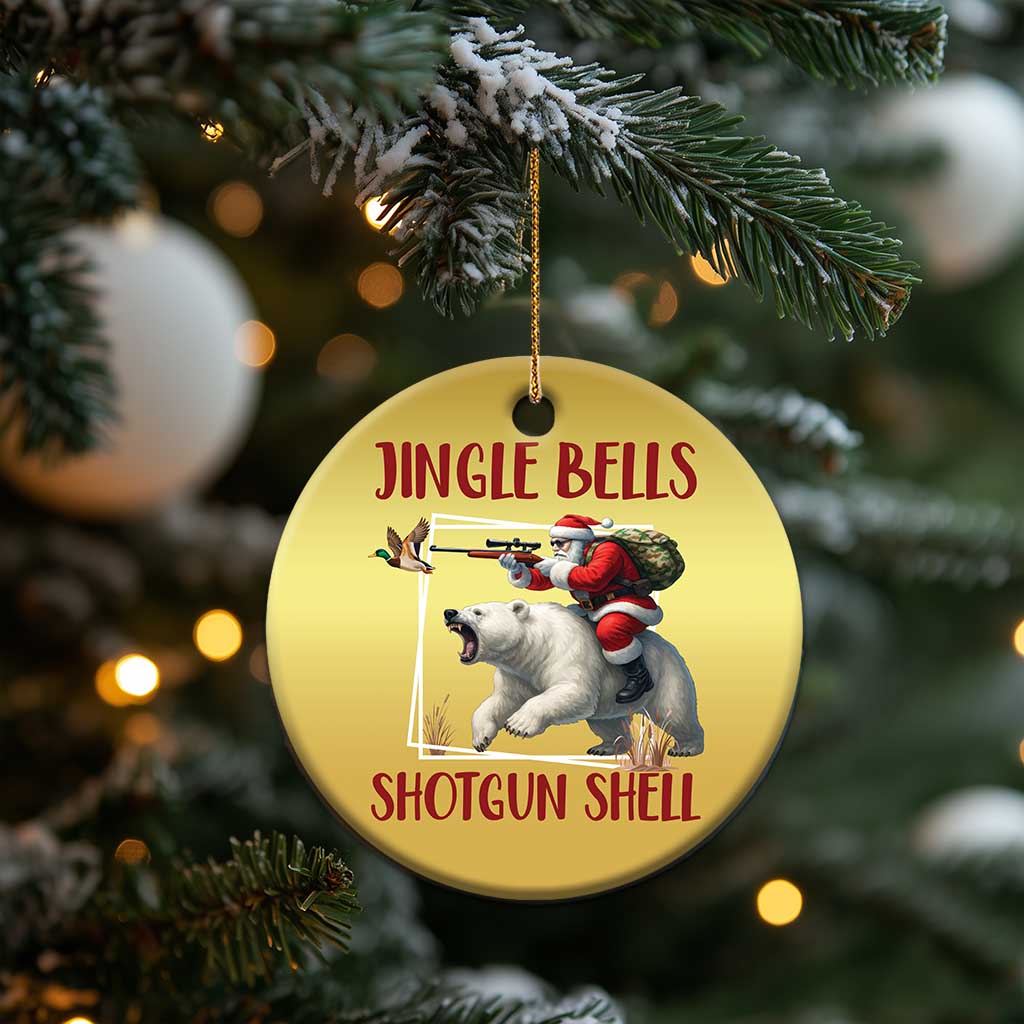 Funny Xmas Hunting Christmas Ornament Jingle Bells Shotgun Shells TS12 Print Your Wear