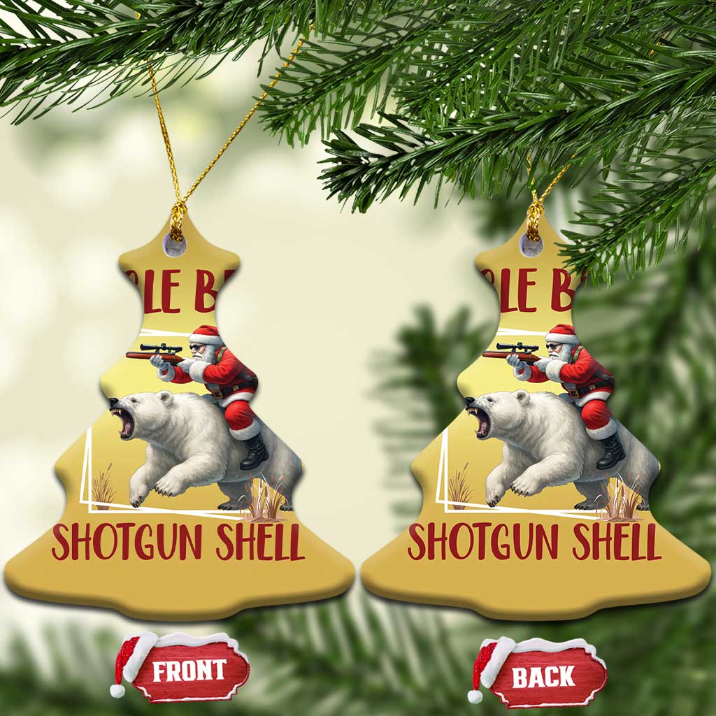 Funny Xmas Hunting Christmas Ornament Jingle Bells Shotgun Shells TS12 Christmas Tree Gold Print Your Wear