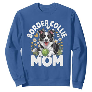 Cute Border Collie Mom Sweatshirt Flower Floral Dog Lover Gift TS12 Royal Blue Print Your Wear