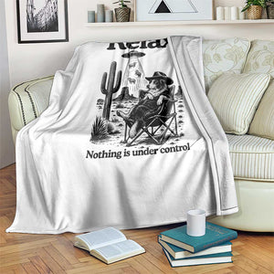 Funny Border Collie UFO Sheep Farmer Throw Blanket Relax Nothing Is Under Control Alien Dog Lover Gift TS12 Print Your Wear