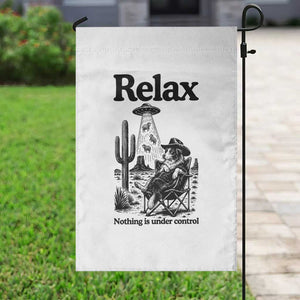Funny Border Collie UFO Sheep Farmer Garden Flag Relax Nothing Is Under Control Alien Dog Lover Gift TS12 Print Your Wear