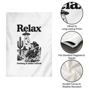 Funny Border Collie UFO Sheep Farmer Garden Flag Relax Nothing Is Under Control Alien Dog Lover Gift TS12 Print Your Wear