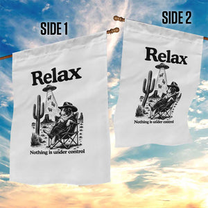 Funny Border Collie UFO Sheep Farmer Garden Flag Relax Nothing Is Under Control Alien Dog Lover Gift TS12 Print Your Wear