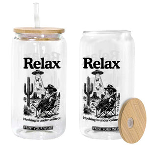 Funny Border Collie UFO Sheep Farmer Glass Can Relax Nothing Is Under Control Alien Dog Lover Gift TS12 Print Your Wear