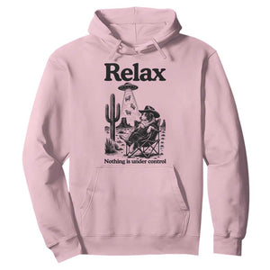 Funny Border Collie UFO Sheep Farmer Hoodie Relax Nothing Is Under Control Alien Dog Lover Gift TS12 Light Pink Print Your Wear