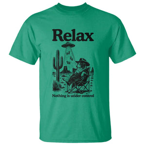 Funny Border Collie UFO Sheep Farmer T Shirt Relax Nothing Is Under Control Alien Dog Lover Gift TS12 Irish Green Print Your Wear