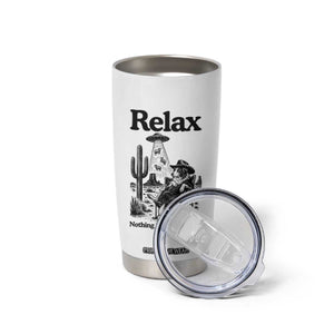 Funny Border Collie UFO Sheep Farmer Tumbler Cup Relax Nothing Is Under Control Alien Dog Lover Gift TS12 Print Your Wear