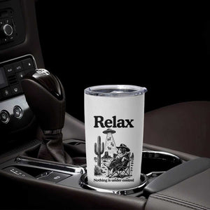 Funny Border Collie UFO Sheep Farmer Tumbler Cup Relax Nothing Is Under Control Alien Dog Lover Gift TS12 Print Your Wear