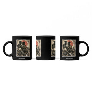 Japanese Border Collie Samurai Warrior Coffee Mug Vintage Ukiyoe Dog Lover TS12 Print Your Wear