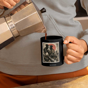 Japanese Border Collie Samurai Warrior Coffee Mug Vintage Ukiyoe Dog Lover TS12 Print Your Wear