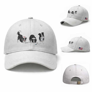 Funny Border Collie Nurse Vet Tech Baseball Cap Dog Lover Medical Worker Gift TS12 Baseball Cap Universal Fit White Print Your Wear