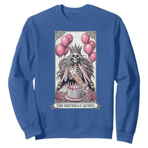 Funny 20th Birthday Queen Tarot Card Sweatshirt Gothic Skeleton Dark Humor Gift TS12 Royal Blue Print Your Wear
