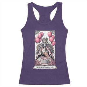 Funny 25th Birthday Queen Tarot Card Racerback Tank Top Gothic Skeleton Dark Humor Gift TS12 Purple Print Your Wear