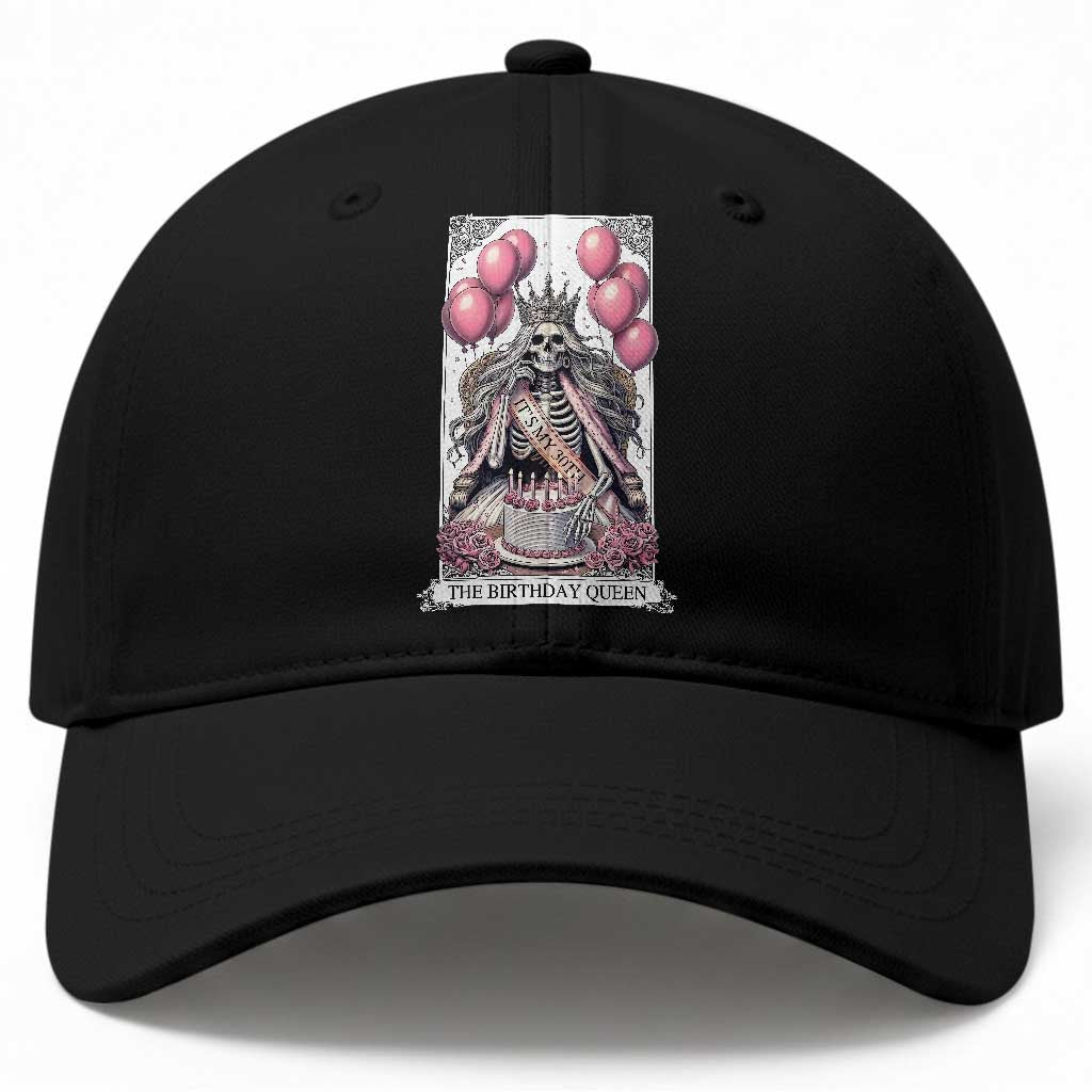 Funny 30th Birthday Queen Tarot Card Baseball Cap Gothic Skeleton Dark Humor Gift TS12 Print Your Wear