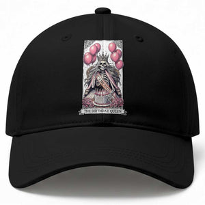 Funny 30th Birthday Queen Tarot Card Baseball Cap Gothic Skeleton Dark Humor Gift TS12 Print Your Wear