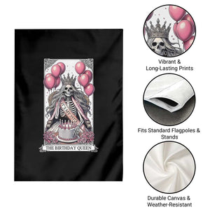Funny 35th Birthday Queen Tarot Card Garden Flag Gothic Skeleton Dark Humor Gift TS12 Print Your Wear