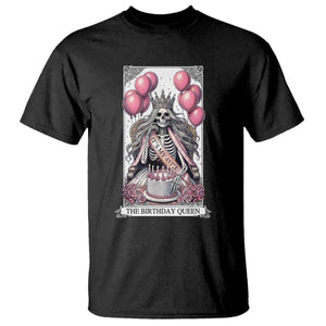 Funny 45th Birthday Queen Tarot Card T Shirt Gothic Skeleton Dark Humor Gift TS12 Black Print Your Wear