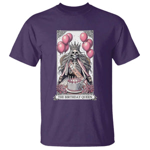 Funny 45th Birthday Queen Tarot Card T Shirt Gothic Skeleton Dark Humor Gift TS12 Purple Print Your Wear