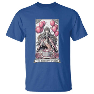Funny 45th Birthday Queen Tarot Card T Shirt Gothic Skeleton Dark Humor Gift TS12 Royal Blue Print Your Wear
