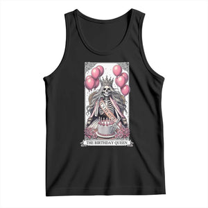 Funny 45th Birthday Queen Tarot Card Tank Top Gothic Skeleton Dark Humor Gift TS12 Black Print Your Wear