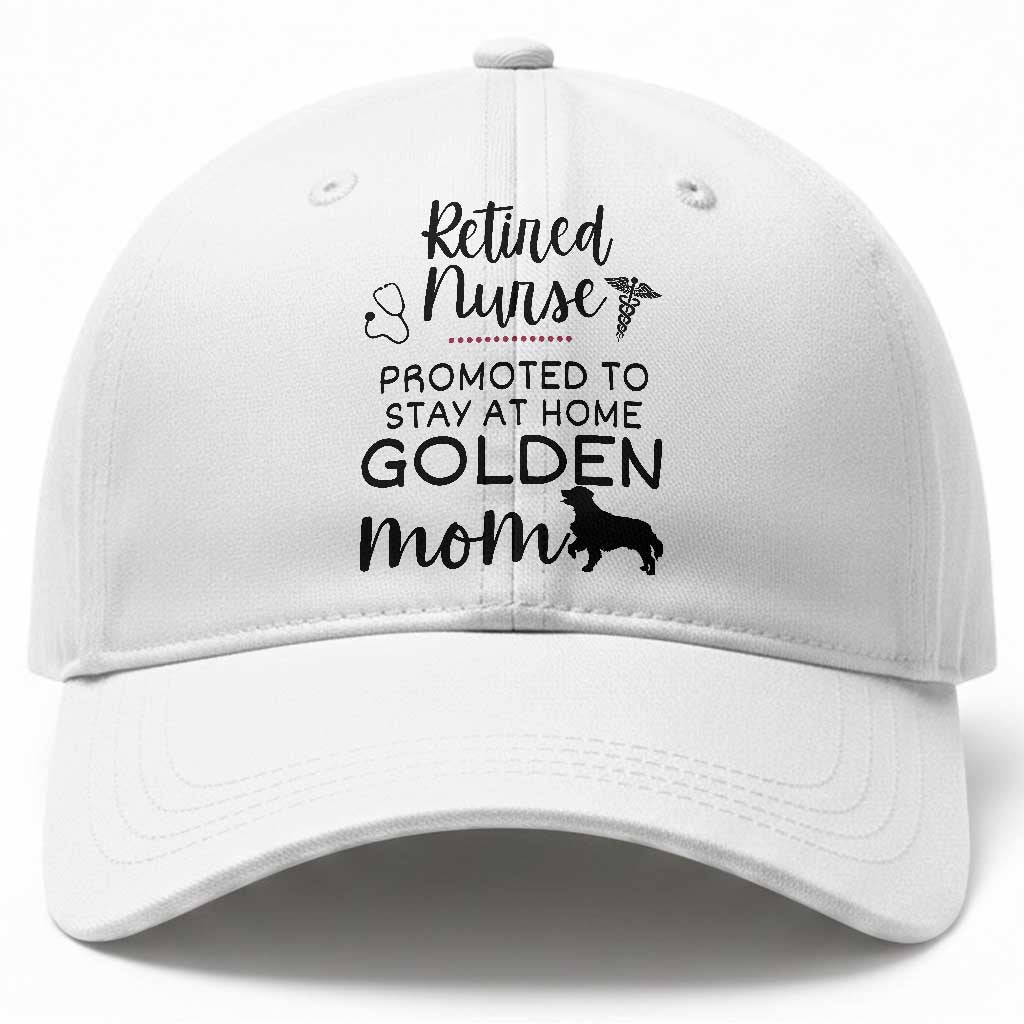 Funny Nurse Retirement Golden Mom Gift Baseball Cap Promoted To Stay At Home TS12 Print Your Wear