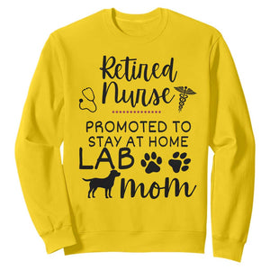 Funny Nurse Retirement Lab Mom Gift Sweatshirt Promoted To Stay At Home TS12 Daisy Print Your Wear