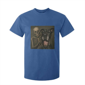 Funny Skeleton Selfie With Great Dane T Shirt For Kid Halloween Spooky Dog Lover Gift TS12 Royal Blue Print Your Wear