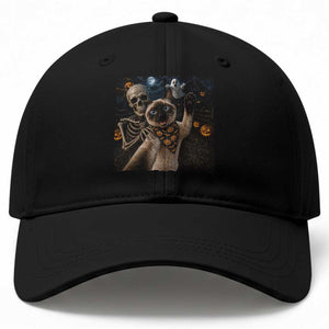 Funny Skeleton Selfie Siamese Cat Baseball Cap Halloween Spooky Cat Lover Gift TS12 Print Your Wear