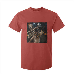 Funny Skeleton Selfie Siamese Cat T Shirt For Kid Halloween Spooky Cat Lover Gift TS12 Red Print Your Wear