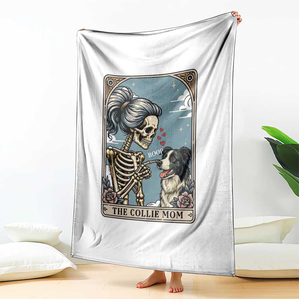 Border Collie Mom Skeleton Tarot Card Throw Blanket Boop Sheepdog Dog Lover Gift TS12 Print Your Wear