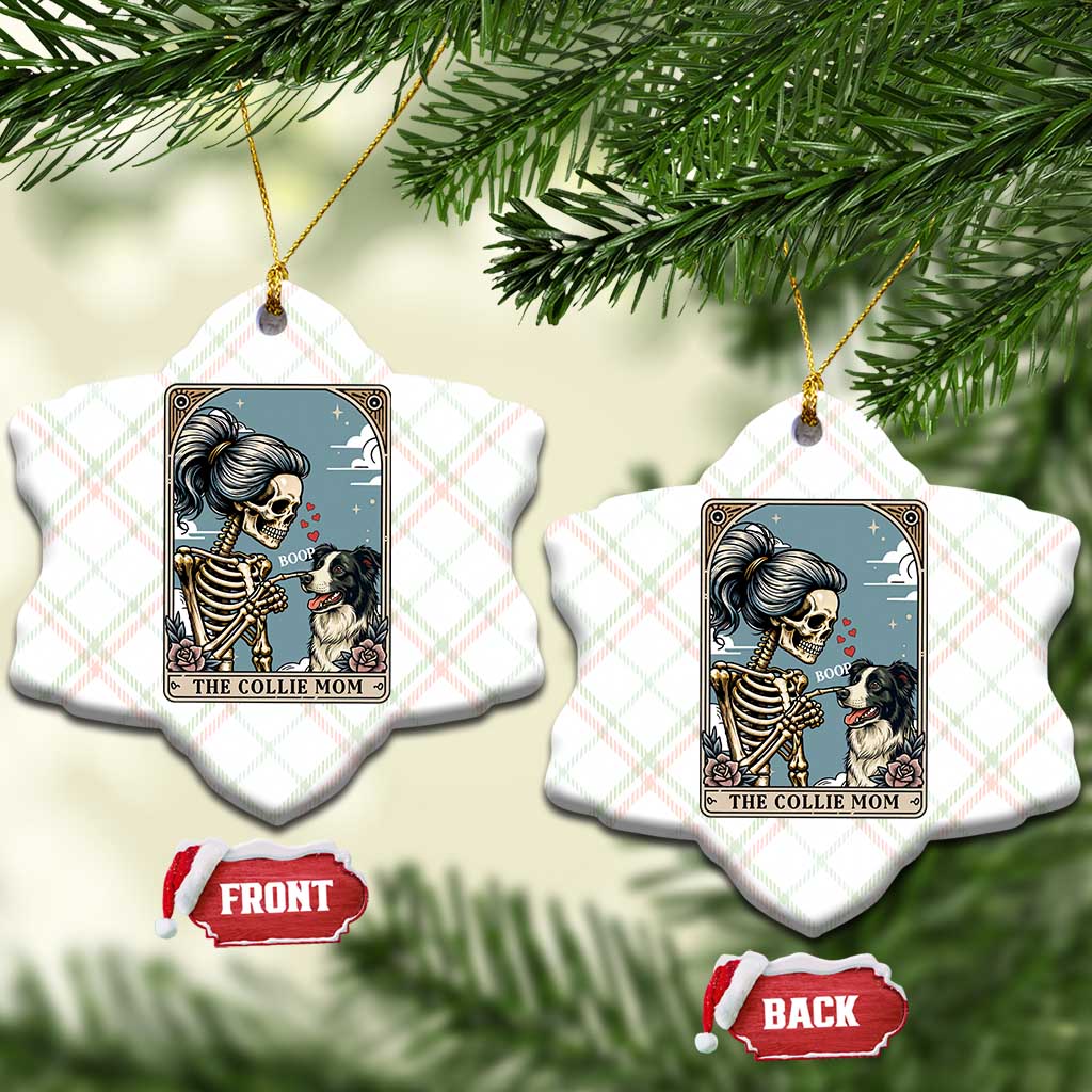 Border Collie Mom Skeleton Tarot Card Ceramic Ornament Boop Sheepdog Dog Lover Gift TS12 Print Your Wear