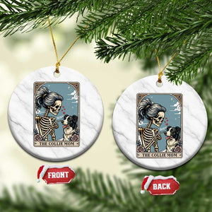 Border Collie Mom Skeleton Tarot Card Ceramic Ornament Boop Sheepdog Dog Lover Gift TS12 1pc White Marble Print Your Wear