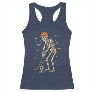 Halloween Skeleton Golfer Racerback Tank Top Funny Golf Lover Gift TS12 Navy Print Your Wear