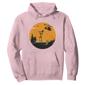 Funny Skeleton Golf Player Hoodie Halloween Gift TS12 Light Pink Print Your Wear