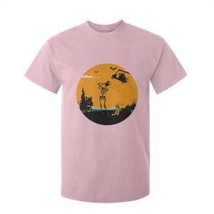 Funny Skeleton Golf Player T Shirt For Kid Halloween Gift TS12 Light Pink Print Your Wear