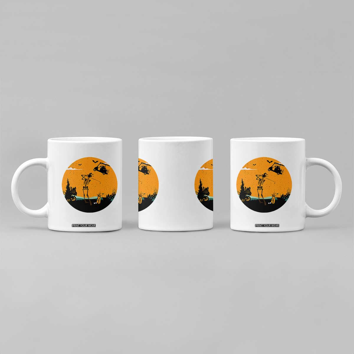 Funny Skeleton Golf Player Coffee Mug Halloween Gift TS12 Print Your Wear