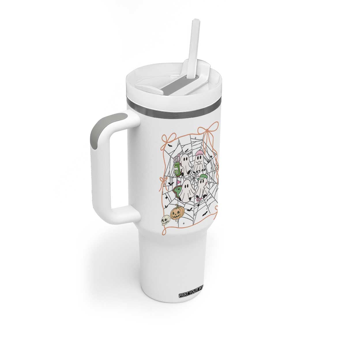 Funny Halloween Tumbler With Handle Ghost Golf Gift for Women TS12 Print Your Wear