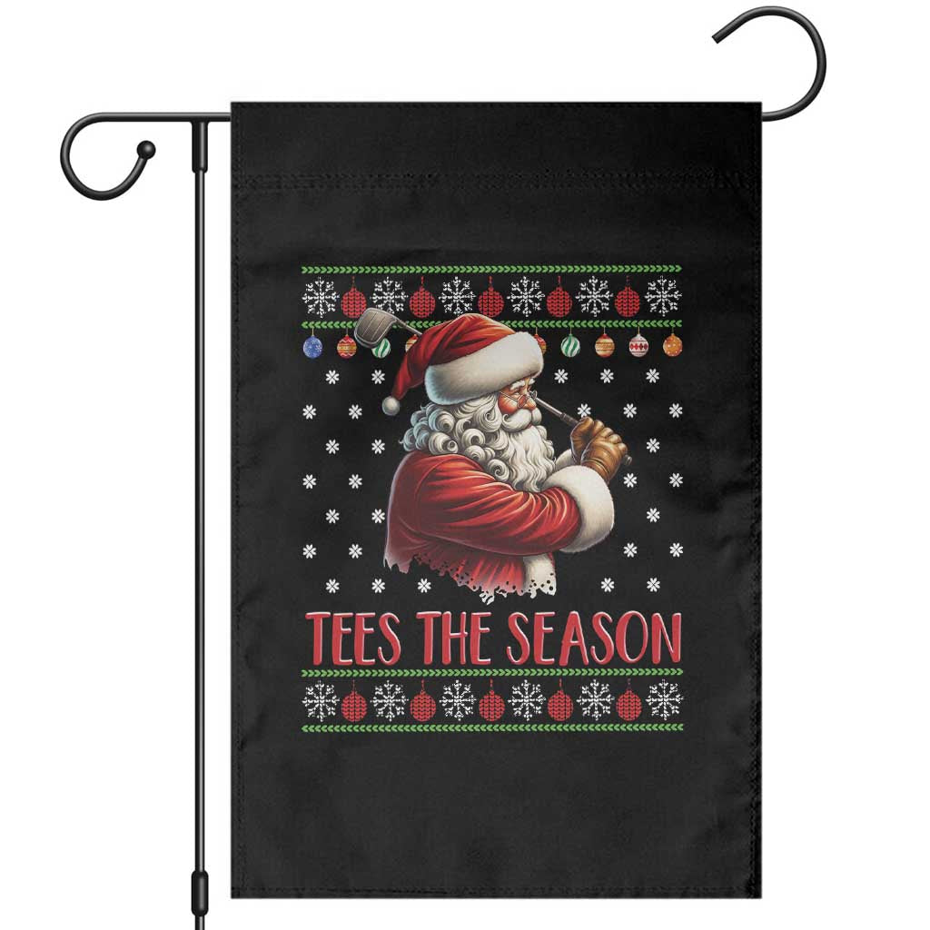 Funny Golf Holiday Gift Garden Flag Tees The Season Ugly Sweater TS12 Black Print Your Wear
