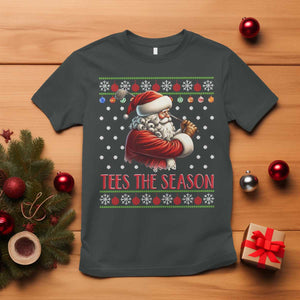 Funny Golf Holiday Gift T Shirt Tees The Season Ugly Sweater TS12 Dark Heather Print Your Wear