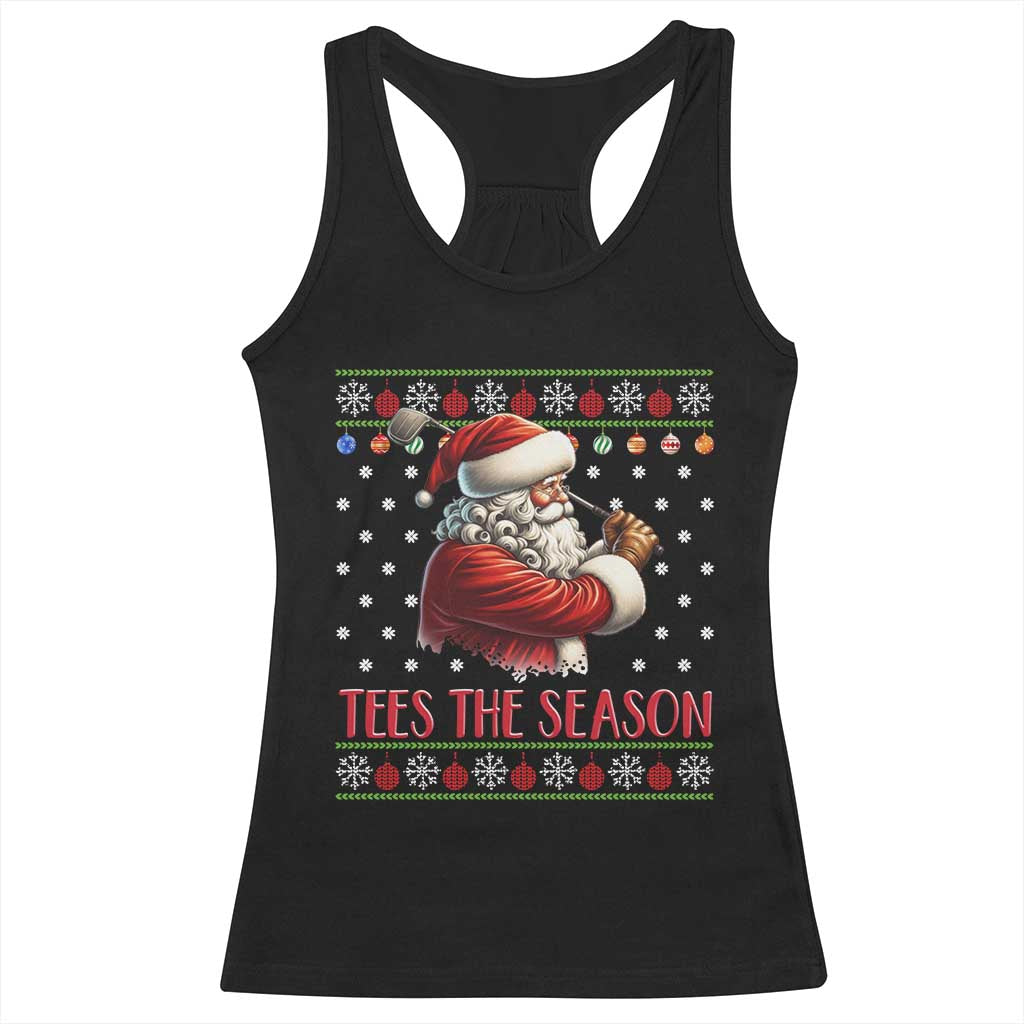 Funny Golf Holiday Gift Racerback Tank Top Tees The Season Ugly Sweater TS12 Black Print Your Wear