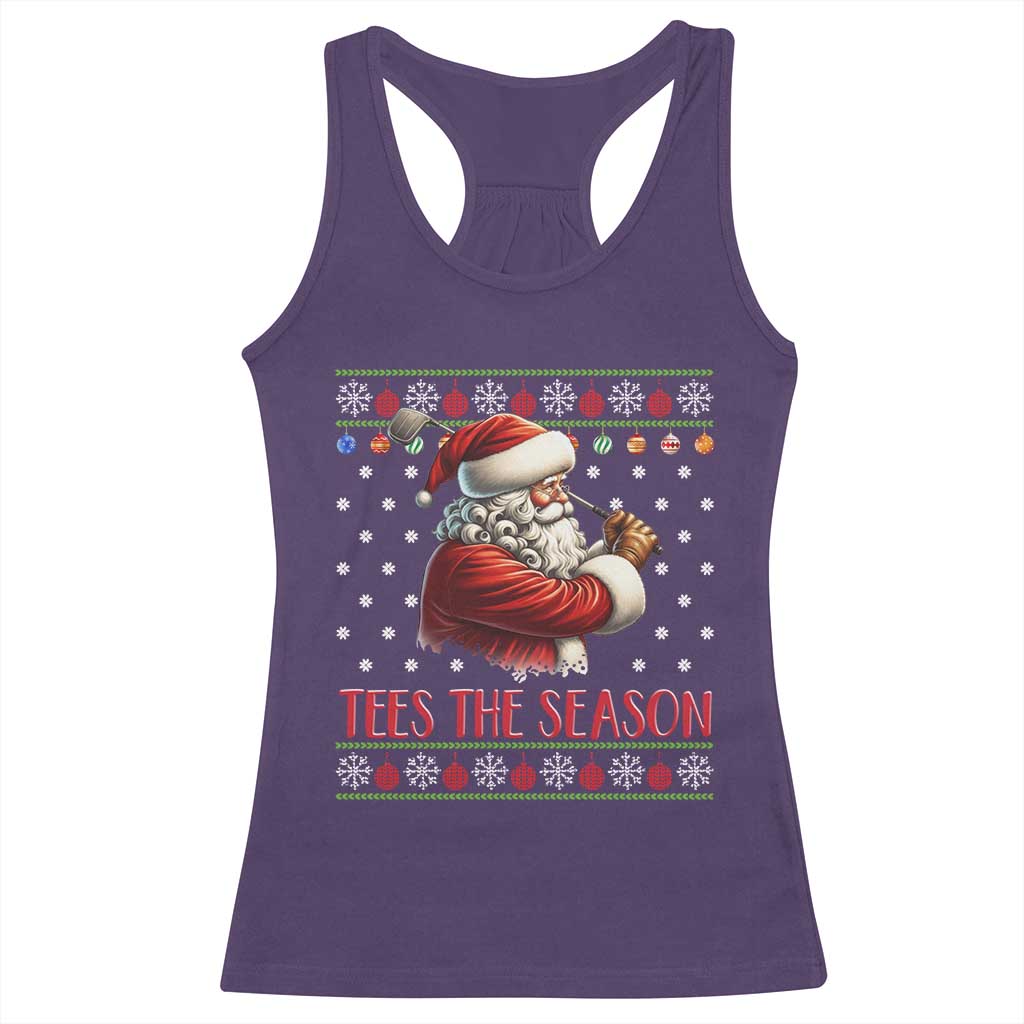 Funny Golf Holiday Gift Racerback Tank Top Tees The Season Ugly Sweater TS12 Purple Print Your Wear