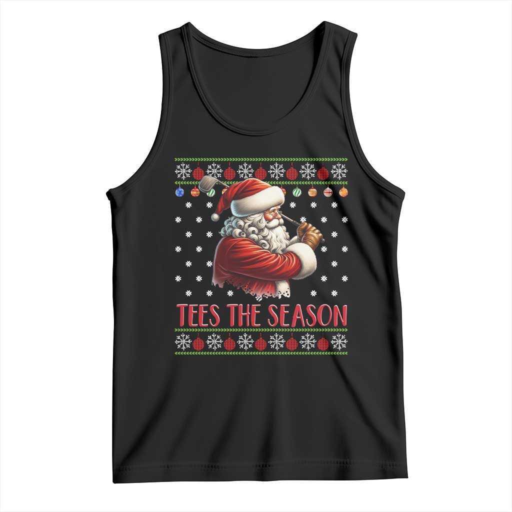 Funny Golf Holiday Gift Tank Top Tees The Season Ugly Sweater TS12 Black Print Your Wear