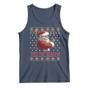 Funny Golf Holiday Gift Tank Top Tees The Season Ugly Sweater TS12 Navy Print Your Wear