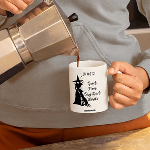 Good Mom Say Bad Words Coffee Mug Funny Witch Mom Halloween Gift TS12 Print Your Wear