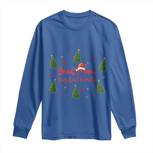 Good Mom Say Bad Words Long Sleeve Shirt Funny Xmas Mom Gift TS12 Royal Blue Print Your Wear