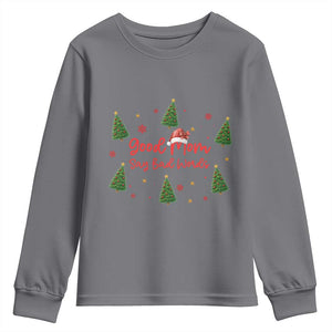 Good Mom Say Bad Words Youth Sweatshirt Funny Xmas Mom Gift TS12 Charcoal Print Your Wear