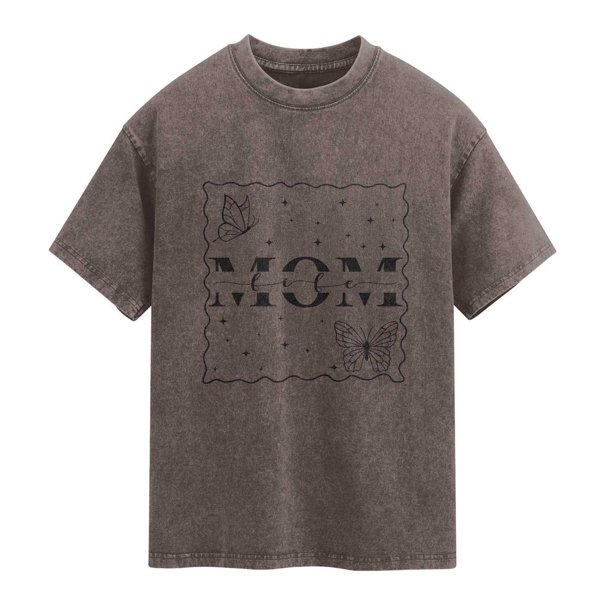 Funny Mom Life Washed Cotton T-Shirt Gift For Mother