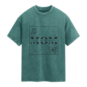 Funny Mom Life Washed Cotton T-Shirt Gift For Mother