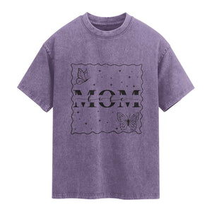 Funny Mom Life Washed Cotton T-Shirt Gift For Mother