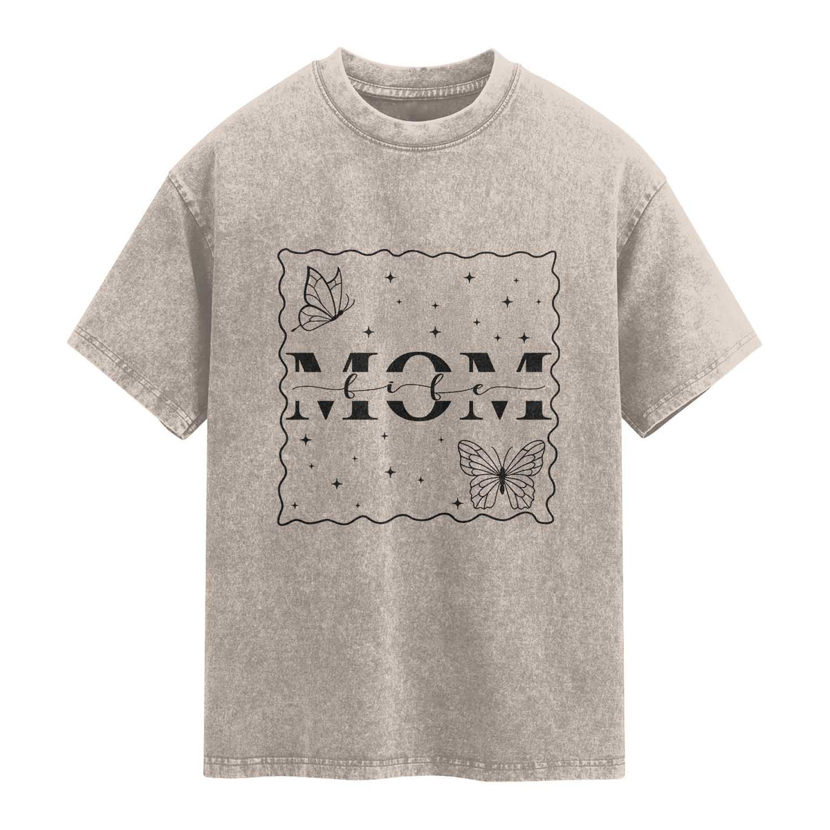 Funny Mom Life Washed Cotton T-Shirt Gift For Mother